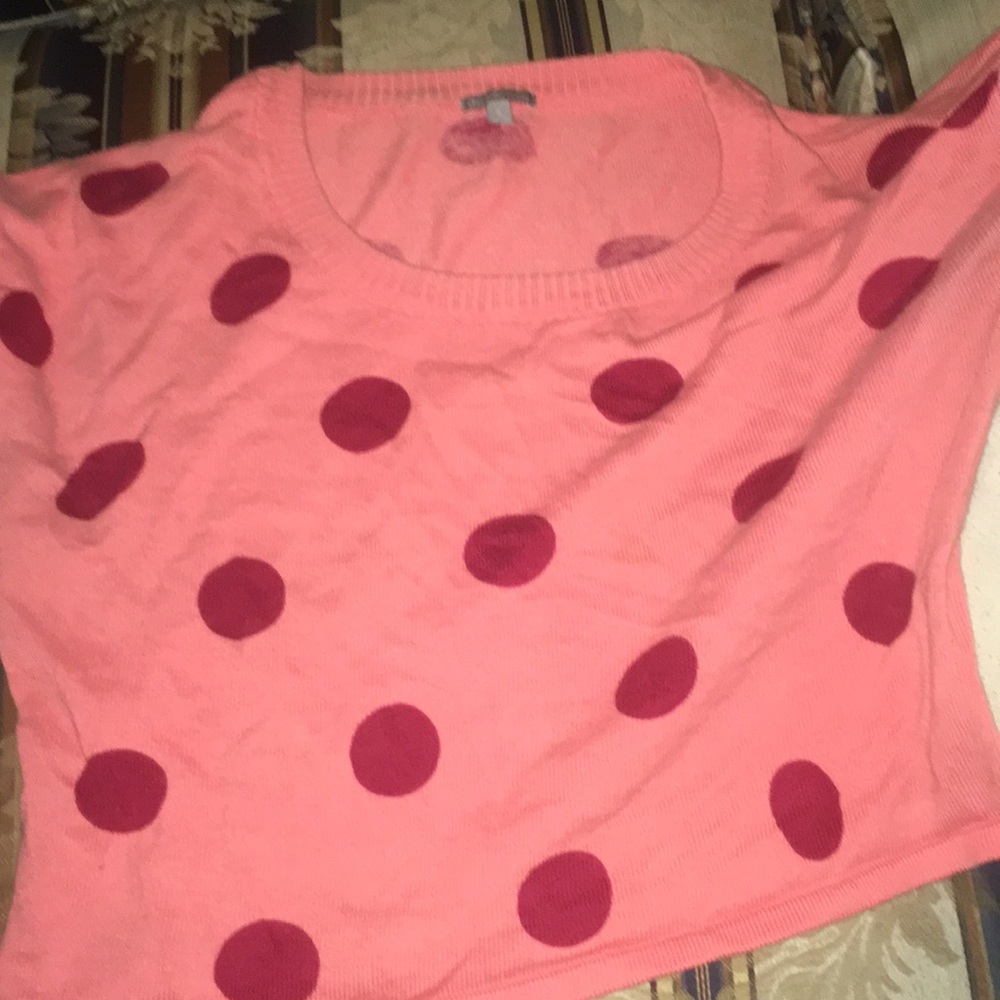 Polka dot crop shirt